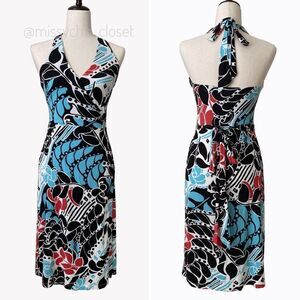 Suzy Shier Wrap Around Waist Tie Midi Dress